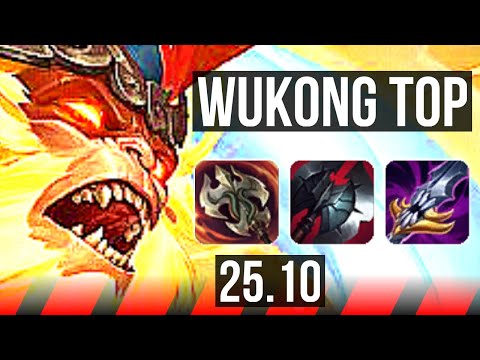 WUKONG vs FIORA (TOP) | 8 solo kills, Dominating | NA Master | 25.10