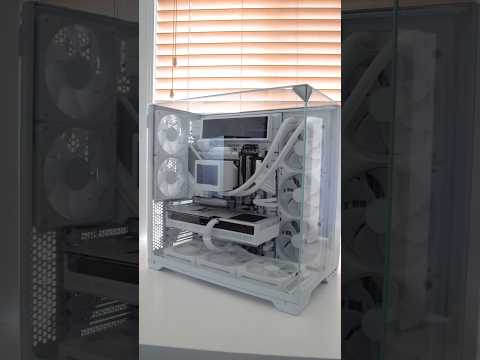 All white PC build with the new NVIDIA RTX 5080 in under 50 seconds #pcbuild #whitepc #gamingpc #pc
