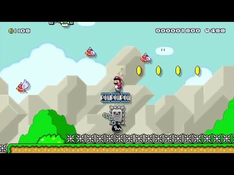 Super Mario Maker - Chomp Thwomp Romp [Lebootski]