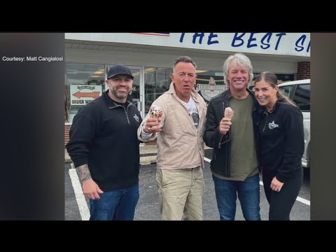 Springsteen, Bon Jovi pay surprise visit to NJ ice cream shop