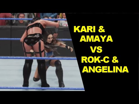 WWE 2K19 Rok-C & Angelina vs Kari & Amaya - Elimination Tag Team