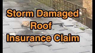 Storm Damaged roof - Storm Ciara, London insurance claim