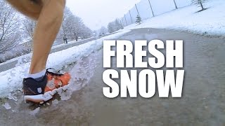 Old Running Shoes & Fresh SNOW!