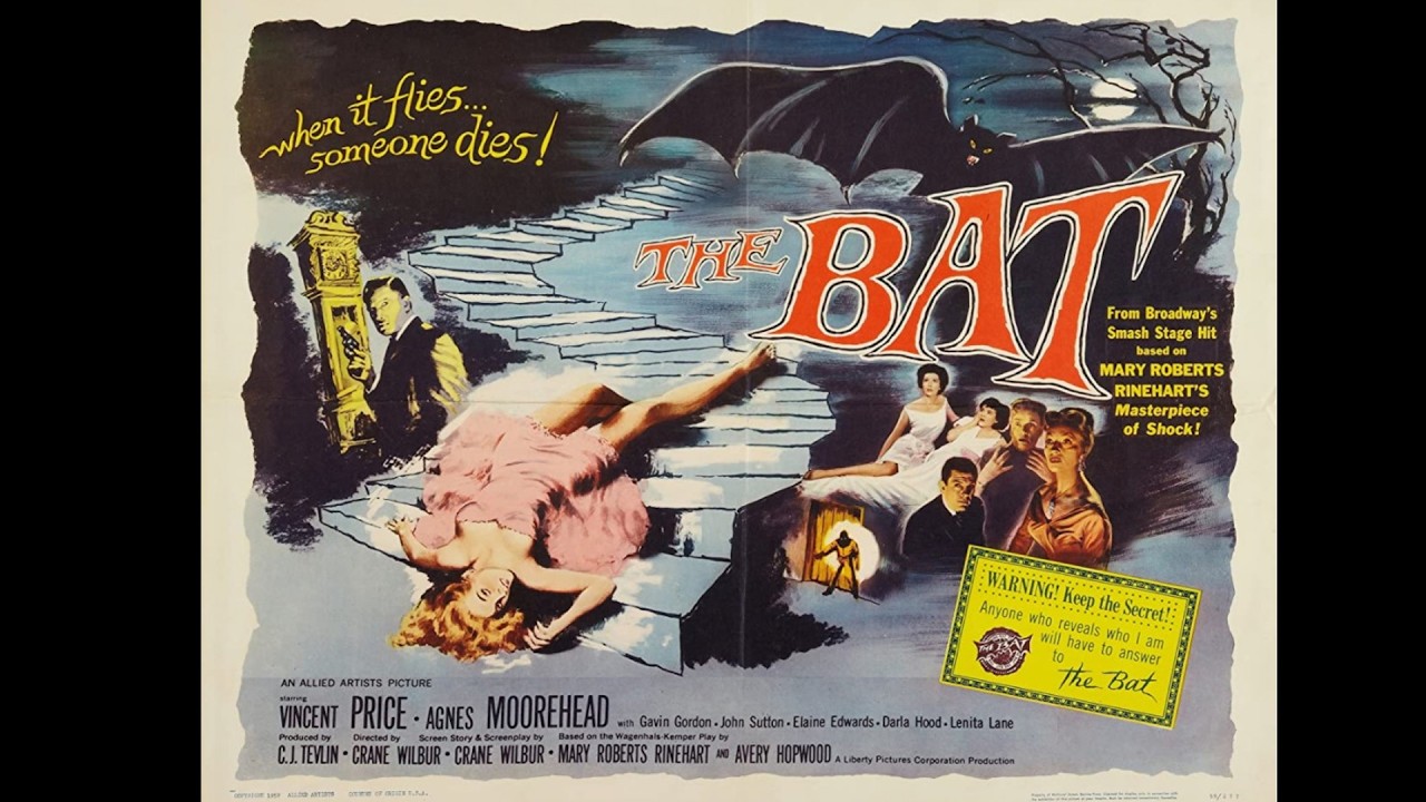 Old Time Movie Show: The Bat (1959) Agnes Moorehead, Vincent Price