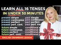 Learn ALL 16 TENSES Easily In Under 30 Minutes Present Past Future Conditional Free PDF Quiz