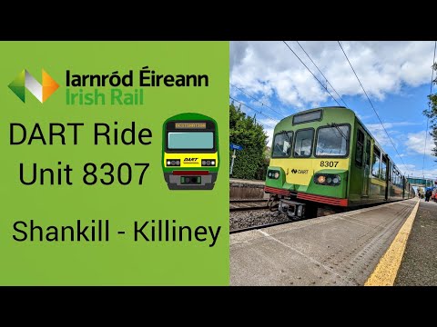 Ride On-board DART 8300 class train Unit 8307 from Shankill to Killiney.