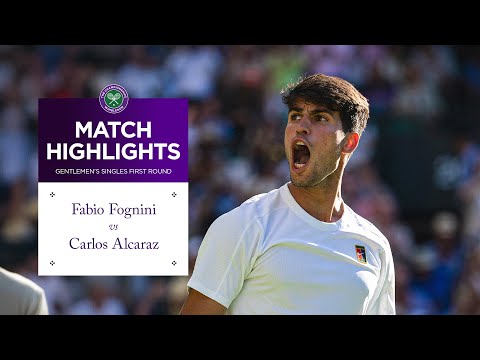 A STUNNING first-round tie | Fabio Fognini vs Carlos Alcaraz | Extended Highlights | Wimbledon 2025