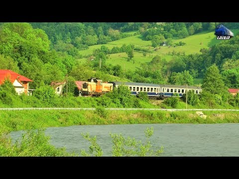 Trenuri/Trains in Defileul Crișului Repede Canyon pe Apus/on Sunset - 26 May 2019