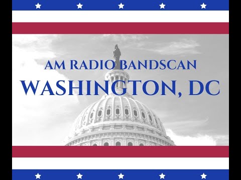 Washington DC AM broadcast radio bandscan. Top of the hour station identifications.