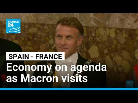 Attention turns to economy on final day of Macron’s visit to Spain