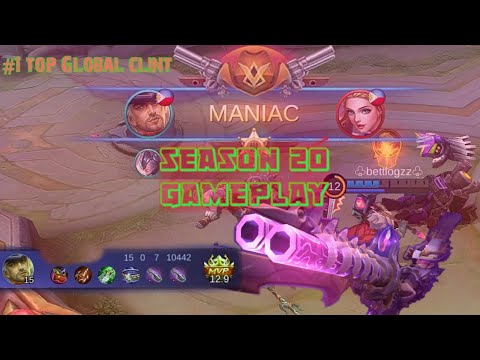clint maniac 96% winrate full gameplay/ Clint Best Build in 2021 | Top 1 Global Clint Build | Clint