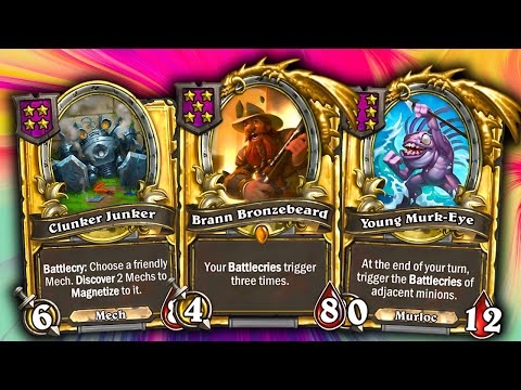TOP STRATEGY IN THE GAME? Brann & Murk-Eye & Clunker Junker | Season 9 | Hearthstone Battlegrounds