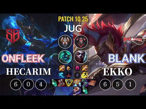 SB OnFleek Hecarim vs KT Blank Ekko Jungle - KR Patch 10.25