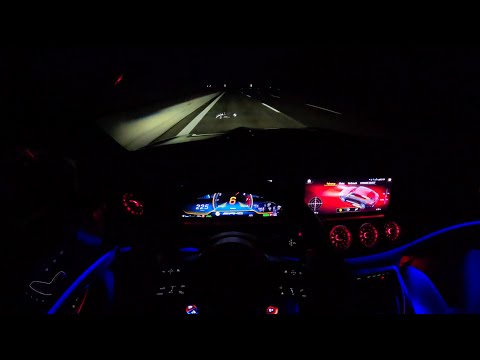2024 Mercedes AMG GT  53 4-Door POV on the German Autobahn / No Speed Limit with Ambient Lighting