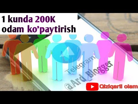 Telegramda odam ko'paytirish kuniga 200000 ta😱 | Телеграмда одам купайтириш кунига 200000 та 😱
