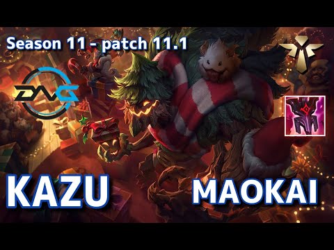【韓国サーバー/P1】DFM Kazu マオカイ(Maokai) VS ブリッツクランク(Blitzcrank) SUP - Patch11.1 KR Ranked【LoL】