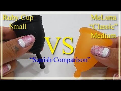 Ruby Cup SM vs MeLuna Classic MED "Squish" - Menstrual Cups
