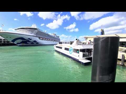 Thumbnail for Auckland ferry and diamond princess