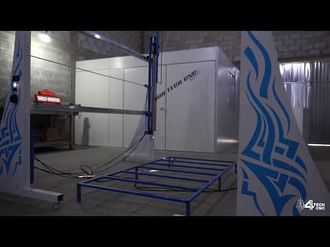 Maquina cnc isopor Hotwire Four Tech cnc motor de passo eps xps letra caixa moldura logos rover tech