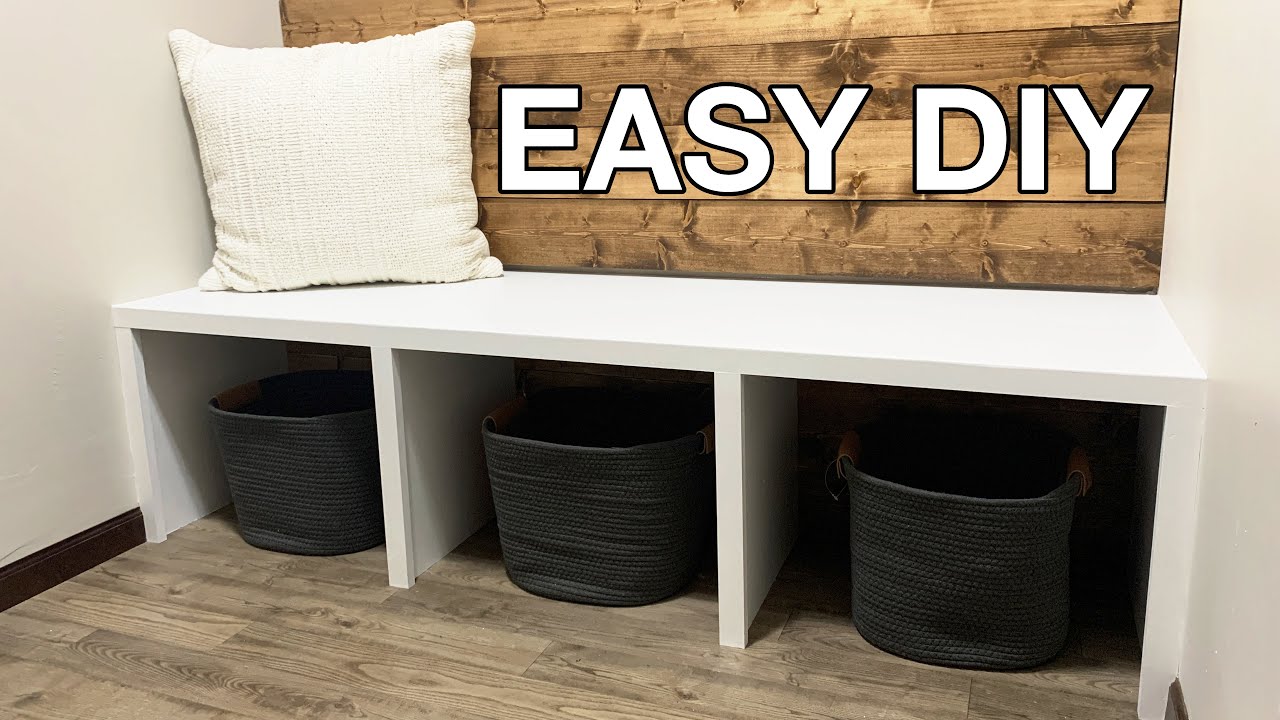 Watch video DIY Entryway Bench With Cubbies For Storage Now DIY Entryway Bench With Cubbies For Storage