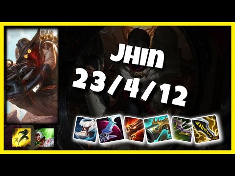 Jhin Gameplay Challenger Replay S11 - 10.24 Bot Lane (23/4/12) - EU