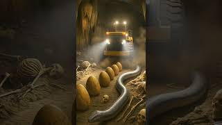 There is a giant snake nest underground #animals #video #viralvideo