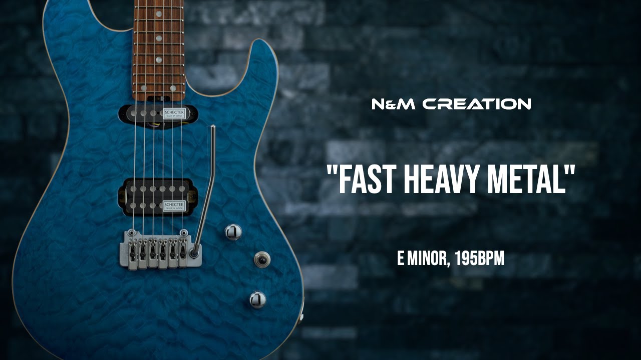 Fast Heavy Metal Backing Track in Em | BT-302