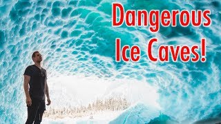 INSIDE A MELTING ICE CAVE!! - WASHINGTON