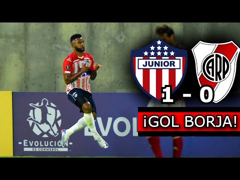 Gol de Borja a River - Junior 1 River Plate 0 - Fecha 4 - Copa Libertadores 2021