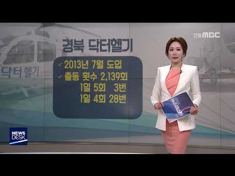 안동병원, 닥터헬기 하루 6회 최다 출동 / 안동MBC