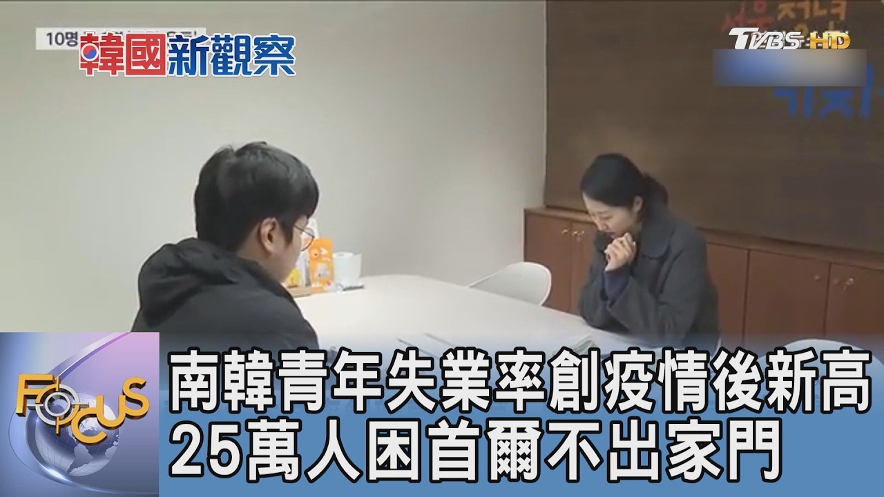 南韓青年失業率創疫情後新高 25萬人困首爾不出家門