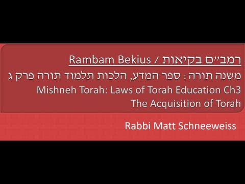 How to Balance Torah with Work and Pleasure (Hilchos Talmud Torah 3:8-12)