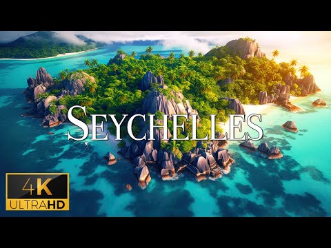 FLYING OVER SEYCHELLES (4K Video UHD) - Relaxing Music With Beautiful Nature Film For Stress Relief