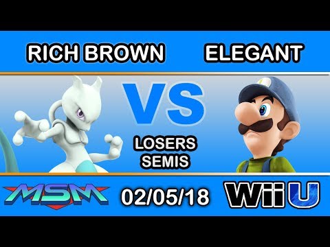 MSM 132 - Rich Brown (Mewtwo) Vs. BSD | Elegant (Luigi) Losers Semis - Smash 4