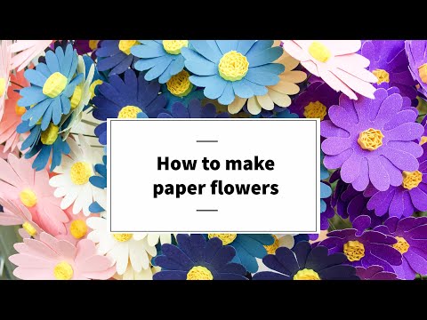 How to make paper flowers using punch and quilling art || BY TNARTNCRAFTS