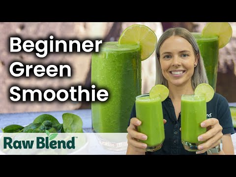 How to make a Beginner Green Smoothie in a Vitamix Blender! | Recipe Video