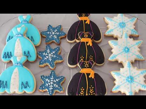 Bake with Me: Frozen Anna and Elsa Dress Cookies