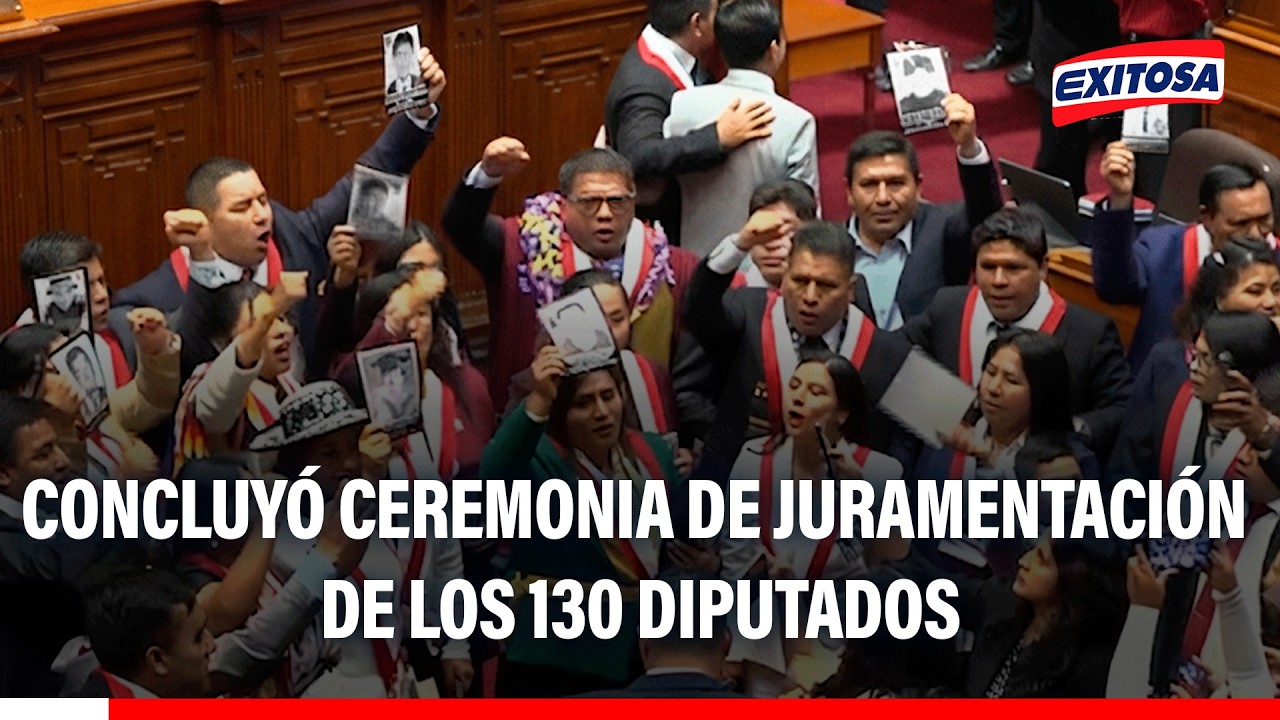 🔴🔵 Ceremonia de juramentación de los 130 diputados acaba entre gritos y arengas