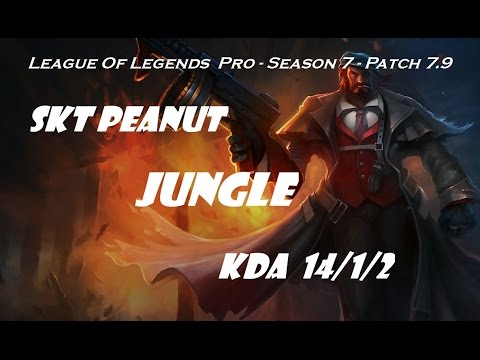 Jungle - SKT T1 Peanut as Graves vs Elise Patch 7.9 - League Of Legends Brazil Ranked