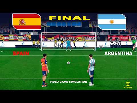 SPAIN vs ARGENTINA. World Cup 2026 FINAL. Penalty Simulation. Video Game Simulation