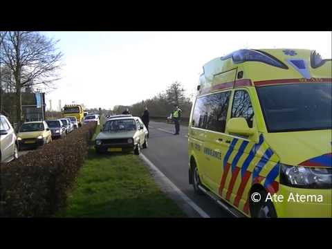 24-03-2014 Kleine kopstaartbotsing op Woudweg - N356 Feanwâlden
