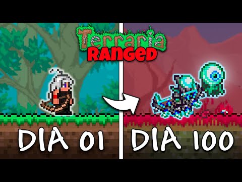 PASSEI 100 DIAS NO TERRARIA MASTER MODE APENAS DE RANGED - O FILME