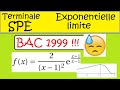 Term Spécialité Maths BAC 1999 Exponentielle DUR Techniquement