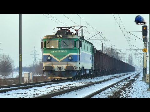 Trafic Feroviar pe Apus în Curtici🚊☃ Rail Traffic on Sunset in Curtici  - 14 January 2022