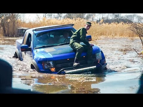 Как ТОНУТ ДОРОГИЕ АВТО - УАЗ поспорил с TOYOTA LC 80 , FORD RAPTOR и DODGE RAM. НЕОЖИДАННЫЙ КОНЕЦ!