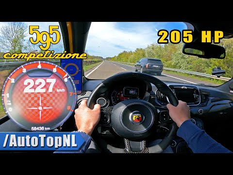 205HP ABARTH 595 Competizione *TOP SPEED* on AUTOBAHN by AutoTopNL