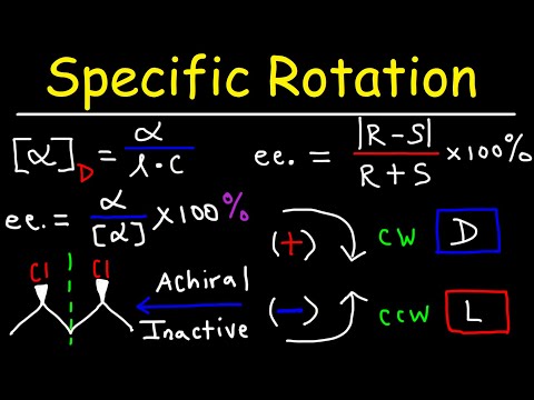 Optical Activity - Specific Rotation & Enantiomeric Excess - Stereochemistry   Youtube