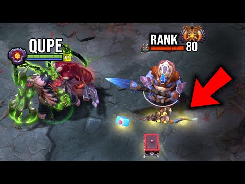 How Qupe Pudge makes Immortal rank 80 throw items  - [2 Games 100% Map destroyed]