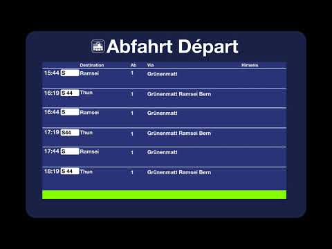 BLS Abfahrten - Sumiswald-Grünen