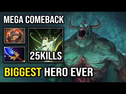 THE Biggest HERO You'll Ever Seen Covering the Entire Screen 1v5 Giant Ring Comeback Undying Dota 2